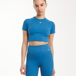 Women’s Boxraw TRAINING SHORT SLEEVE CROP‎ TOP Size Xsmall Xs Blue